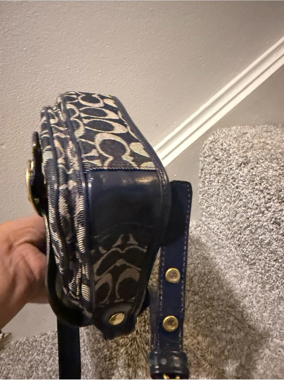 Vintage Coach Bleecker Signature Denim Jessie Swing Bag